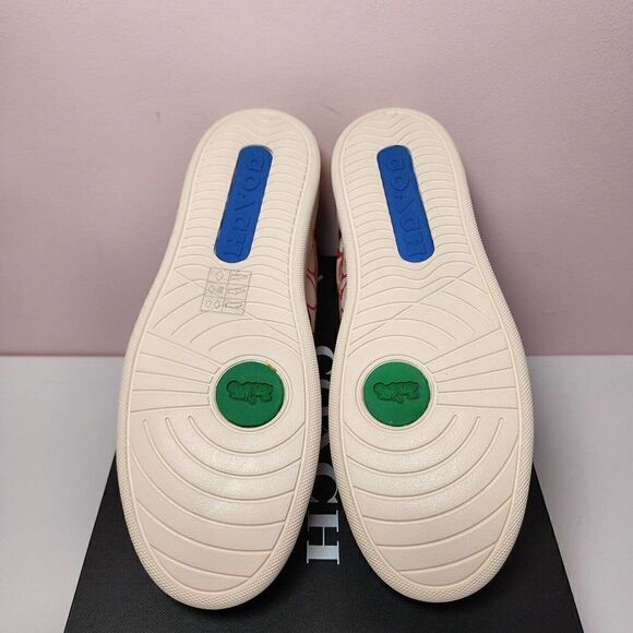 NIB COACH CI898 Size 10D Men's Chalk Multicolor Rainbow CLIP Low Top Sneaker - Picture 7 of 7